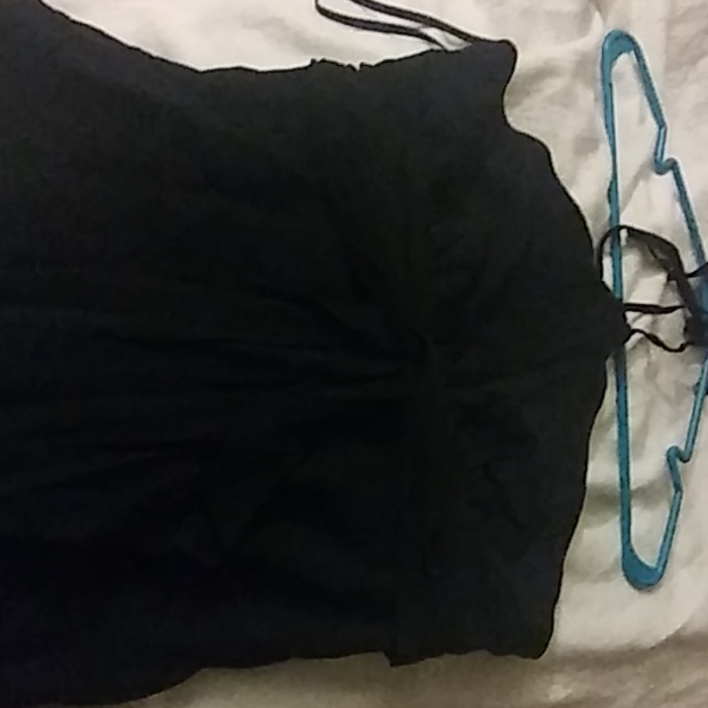 Black BCBG summer shirt that ties behind your neck